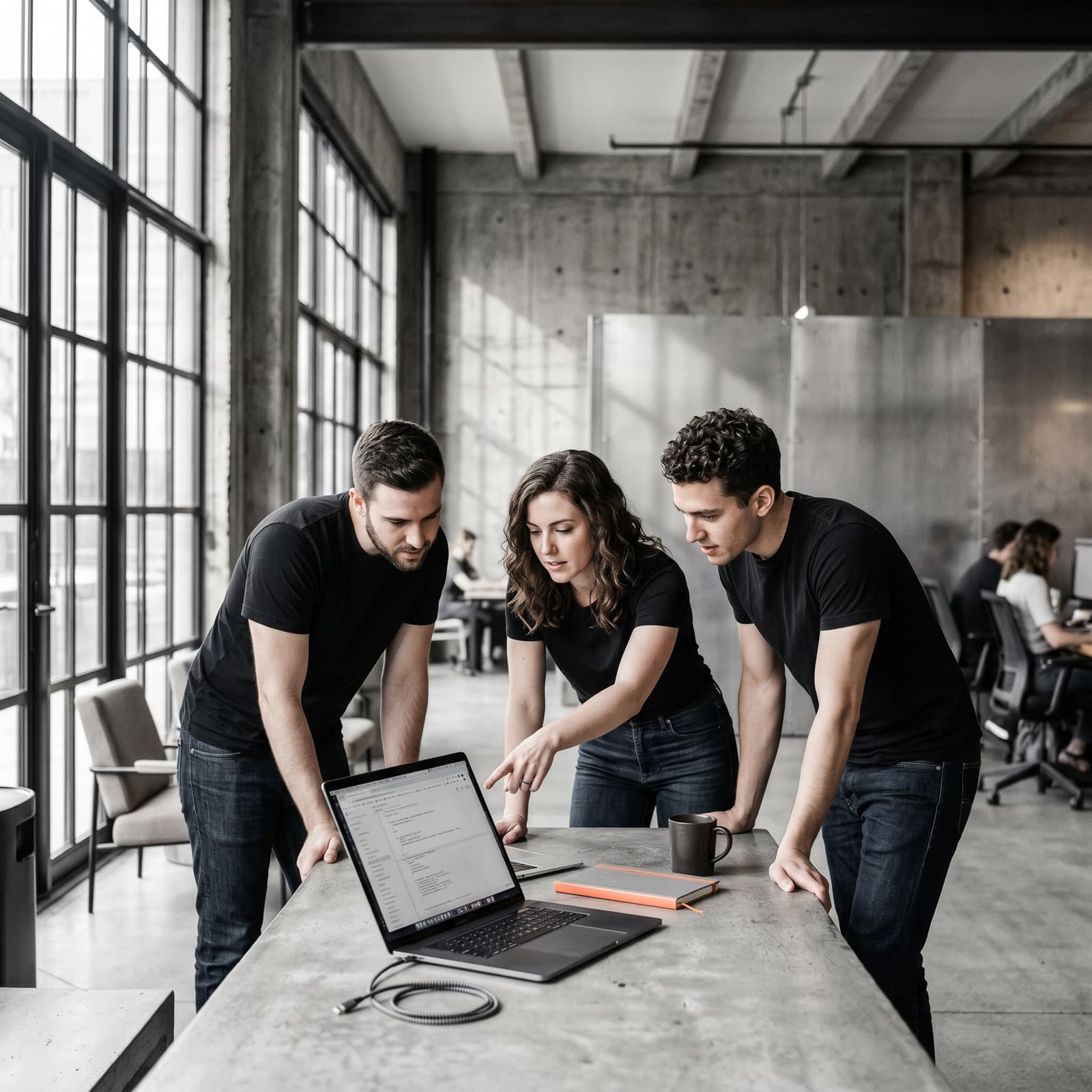 Das Koderia-Team bei der Arbeit